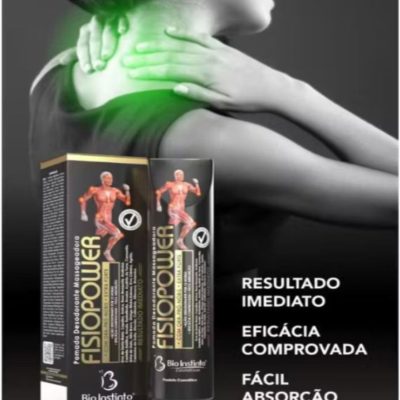 Gel Pomada Massageadora FisioPower Extra Forte Ação Desodorante com Ora-Pro-Nóbis Arnica e Andiroba 150g - BioInstinto